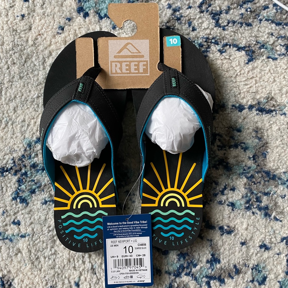 Men’s Size 10 REEF Newport + Light Sunrise Sandals